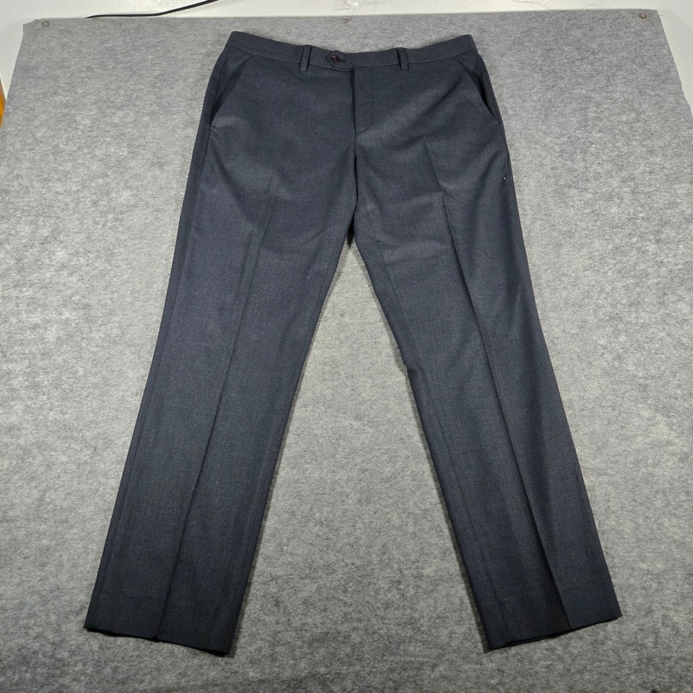 Ted Baker Mens Gray Flat Front Professional Dress Pants 36R